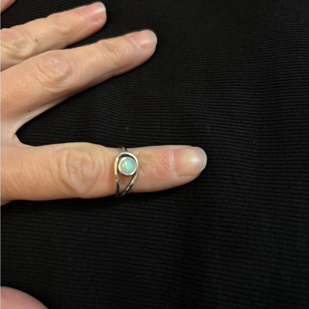 Sterling Silver Ring - with opal stone